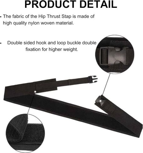 Hip Thrust Weight Belt - Effortless Use with Dumbbells, Kettlebells, or Plates for Effective Weighted Hip Thrust Exercises, Slip-Resistant Padding for Comfortable Workouts at the Gym, Home, or While in Saudi Arabia