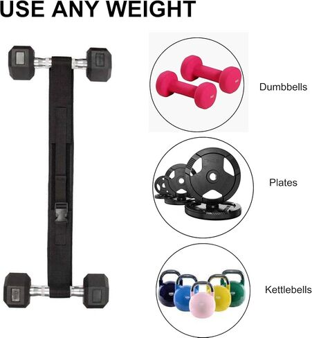 Hip Thrust Weight Belt - Effortless Use with Dumbbells, Kettlebells, or Plates for Effective Weighted Hip Thrust Exercises, Slip-Resistant Padding for Comfortable Workouts at the Gym, Home, or While in Saudi Arabia