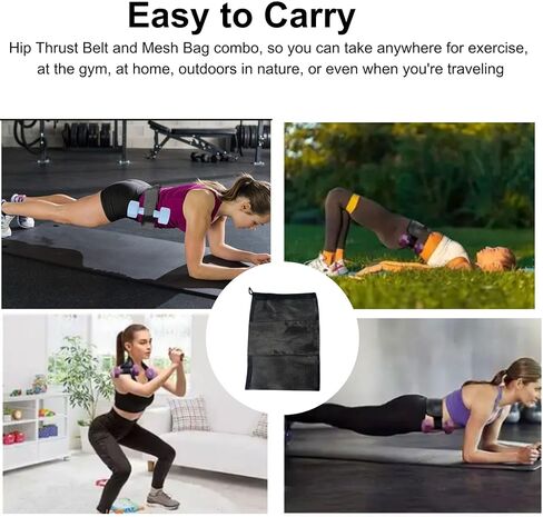 Hip Thrust Weight Belt - Effortless Use with Dumbbells, Kettlebells, or Plates for Effective Weighted Hip Thrust Exercises, Slip-Resistant Padding for Comfortable Workouts at the Gym, Home, or While in Saudi Arabia
