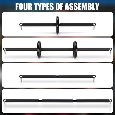 TOBWOLF Resistance Band Bar with Ab Roller, 40.2 Inches Detachable 3-Section Stretched Fusion Pilates Bar Max Load 440 Lbs, Multifunctional Pilates Sculpt Bar for Women Home Gym Yoga Pilates Workouts in Saudi Arabia