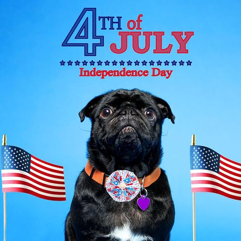 PET SHOW 100pcs Patriotic Small Dogs Bows Ties and Neckties US Flag Collar Flowers 25 Set Stripes&Stars Patterns for Independence Day June 14 July 4th Party Holiday Puppies Grooming Accessories in Saudi Arabia