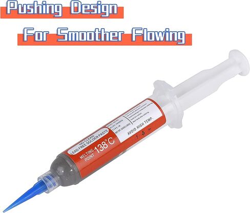 Sn42/Bi58 T4 معجون لحام خالٍ من الرصاص، غير نظيف، نقطة انصهار 138 درجة مئوية (20 جم) in Kuwait