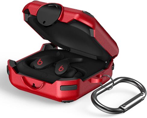 [قفل ترقية] حافظة لهاتف Beats Fit Pro 2021، غطاء حماية ممتص للصدمات VAEKNVG لملحقات سماعات أذن Beats Fit Pro، هيكل صلب من مادة TPU مع حلقة تسلق، أسود in Kuwait