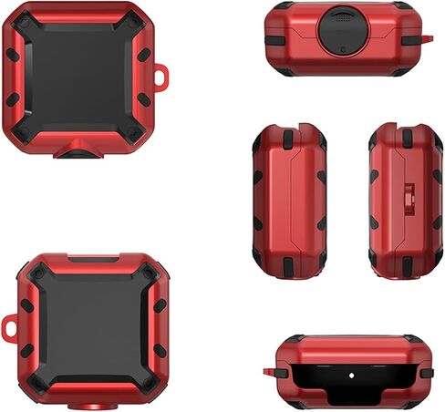 [قفل ترقية] حافظة لهاتف Beats Fit Pro 2021، غطاء حماية ممتص للصدمات VAEKNVG لملحقات سماعات أذن Beats Fit Pro، هيكل صلب من مادة TPU مع حلقة تسلق، أسود in Kuwait