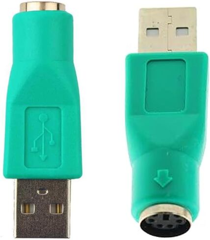 PS/2 to USB A Adapter, PS/2 Female to USB A Male Converter Adapter Replacement for Mouse, Keyboard (4 Pack, Green, Purple) in Saudi Arabia
