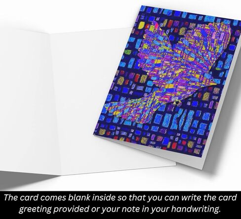 5 x 7 Bird Greeting Card, Museum Quality, Blank Inside, Envelope, Sentiment and Artist’s Statement Included, Title: Love Above in Saudi Arabia