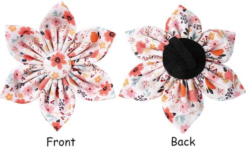 Lionet Paws Design Dogs Collar Cute Flower Sailor Bow Dog Collars for Girl Female Medium Large Dogs with Summer Floral L in Saudi Arabia