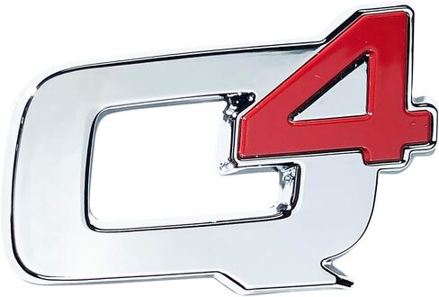 Q4 3D Metal Micro-Stamp Suitcase. for All Alfa Romeo Giulia Stelvio, Sports Tailgate Lettering Sticker Badge, Giulia Stelvio Exterior Accessories (Silver) in Saudi Arabia