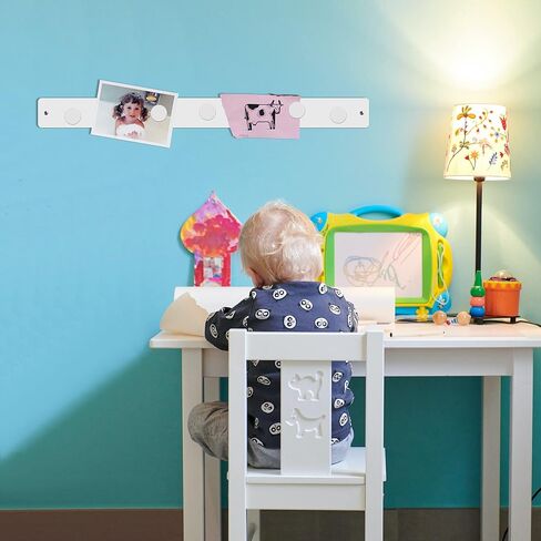 Three by Three Seattle 28 x 2.5 Inch Metal Strip Frameless Magnetic Bulletin Board (3 Pack) with 15 Large Magnets for Memos, Photos, Lists, and More in Office, Home, or School Décor (Stainless) in Saudi Arabia
