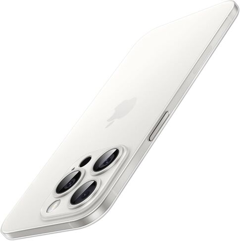 JETech Ultra Slim (0.35mm Thin) Case for iPhone 15 Pro 6.1-Inch, Camera Lens Cover Full Protection, Lightweight Matte Finish PP Hard Minimalist Case, Support Wireless Charging (Black Titanium) in Saudi Arabia