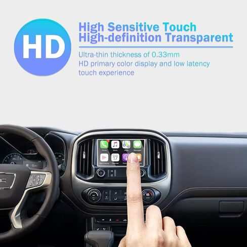 for 2015-2021 GMC Canyon 8 Inch Tempered Glass Screen Protector 2014-2019 Yukon Protective Film 2018-2023 Terrain Navigation Display System Accessories HD Clear Anti-Glare (Not for 7 Inch) in Saudi Arabia