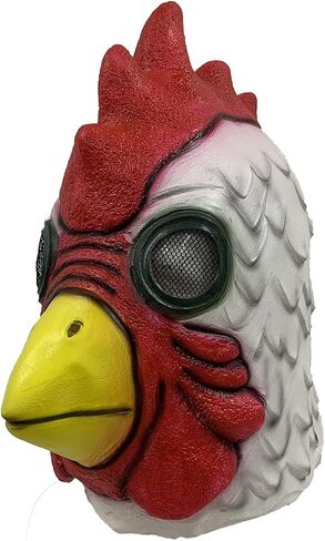 Rooster Cock Mask Full Head Props Cosplay Animal Latex mask for Halloween in Saudi Arabia