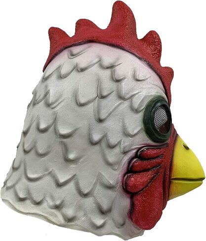 Rooster Cock Mask Full Head Props Cosplay Animal Latex mask for Halloween in Saudi Arabia