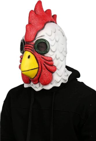 Rooster Cock Mask Full Head Props Cosplay Animal Latex mask for Halloween in Saudi Arabia