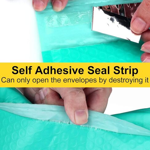 #2 مظاريف مبطنة مقاس 8.5 × 11 بوصة، مغلفات شحن مبطنة من البوليستر باللون الأزرق المخضر، عبوة من 20 قطعة in Kuwait