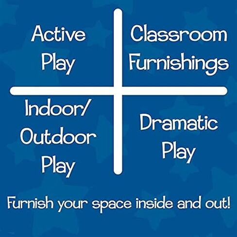 صندوق تخزين نايلون من أنجيليس لعربة الكرات، أزرق، AFB7900B، (تُباع عربة الكرات بشكل منفصل) صندوق بديل لمرحلة ما قبل المدرسة أو الرعاية النهارية لمعدات لعب الأطفال in Kuwait