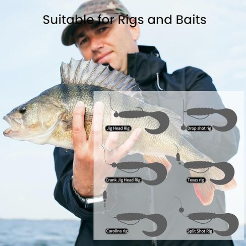 25 حزمة من خطافات دودة EWG، خطافات صيد منقار من الفولاذ عالي الكربون للمياه العذبة المالحة، مجموعة خطافات صيد كبيرة للدودة، خطافات صيد شائكة قوية لسمك السلور المرقط in Kuwait