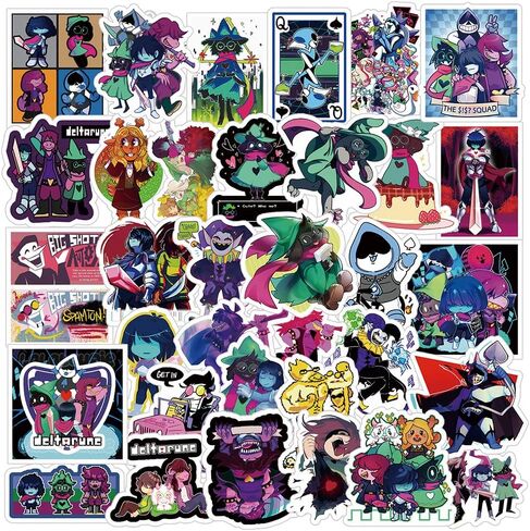 50 قطعة من ملصقات Deltarune حزمة Sans Deltarune Viny ملصقات مقاومة للماء لأجهزة الكمبيوتر المحمولة والكمبيوتر Frisk Sans Au Gaster 2-4 بوصة in Kuwait