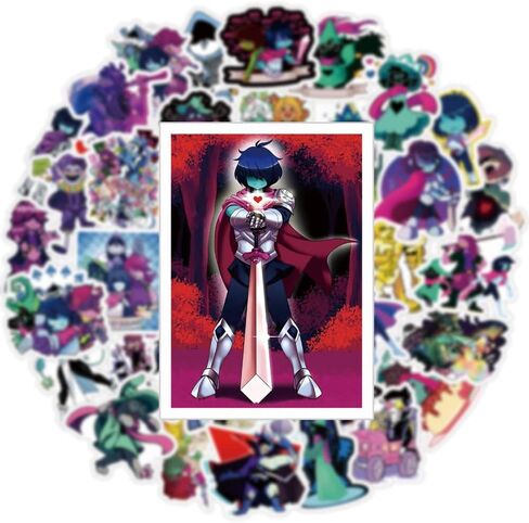 50 قطعة من ملصقات Deltarune حزمة Sans Deltarune Viny ملصقات مقاومة للماء لأجهزة الكمبيوتر المحمولة والكمبيوتر Frisk Sans Au Gaster 2-4 بوصة in Kuwait