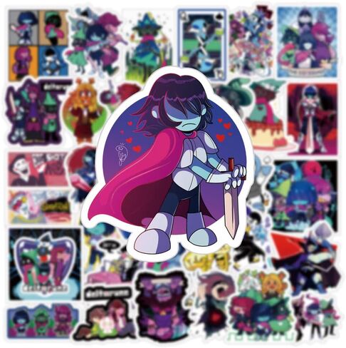 50 قطعة من ملصقات Deltarune حزمة Sans Deltarune Viny ملصقات مقاومة للماء لأجهزة الكمبيوتر المحمولة والكمبيوتر Frisk Sans Au Gaster 2-4 بوصة in Kuwait