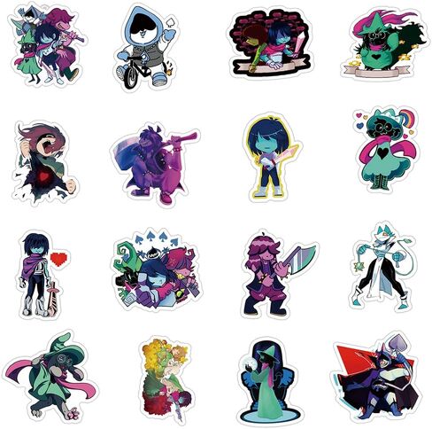 50 قطعة من ملصقات Deltarune حزمة Sans Deltarune Viny ملصقات مقاومة للماء لأجهزة الكمبيوتر المحمولة والكمبيوتر Frisk Sans Au Gaster 2-4 بوصة in Kuwait