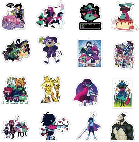 50 قطعة من ملصقات Deltarune حزمة Sans Deltarune Viny ملصقات مقاومة للماء لأجهزة الكمبيوتر المحمولة والكمبيوتر Frisk Sans Au Gaster 2-4 بوصة in Kuwait