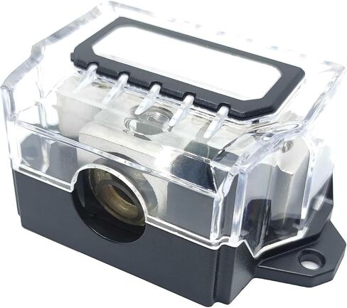 Bissou 3 Way Power Distribution Block, 1/0 Gauge x 1 in 4 Gauge x 3 Out Power Ground Distributor for Car Audio Amplifier Splitter 1pcs, Silvery in Saudi Arabia