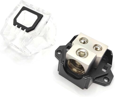 Bissou 3 Way Power Distribution Block, 1/0 Gauge x 1 in 4 Gauge x 3 Out Power Ground Distributor for Car Audio Amplifier Splitter 1pcs, Silvery in Saudi Arabia