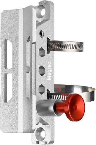 MEGREZ Adjustable Fire Extinguisher Mount Holder, Aluminum Quick Release Fire Extinguisher Holder with 8 Clamps, Compatible with Jeep Wrangler UTV Polaris RZR, Silver in Kuwait