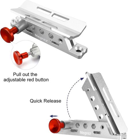 MEGREZ Adjustable Fire Extinguisher Mount Holder, Aluminum Quick Release Fire Extinguisher Holder with 8 Clamps, Compatible with Jeep Wrangler UTV Polaris RZR, Silver in Kuwait