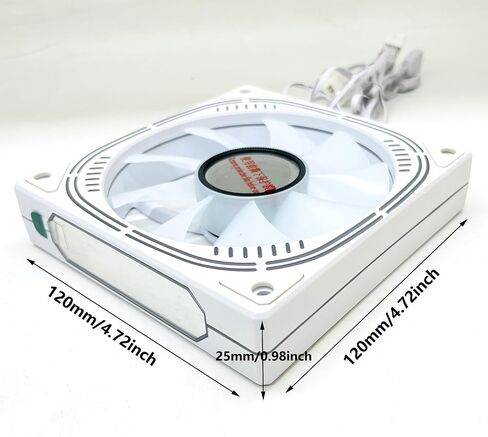 Computer Case Fans 120mm aRGB 5v-3pin,Computer Cooling Fan 1800 RPM，Addressable RGB LED System Fan Silent，PWM RGB Fan for Gaming PC，Adjustable Color LED PC Cooling Fan (Black-into) in Saudi Arabia