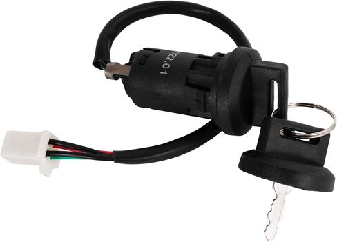 RUTU 4 Wire Ignition Switch with Key for 50cc 90cc 110cc 125cc TaoTao Sunl Coolster Apollo Chinese ATV Dirt Pit Pocket Bike Motorcycle Scooter Quad Go Kart 4 Wheeler Parts with Cap in Saudi Arabia