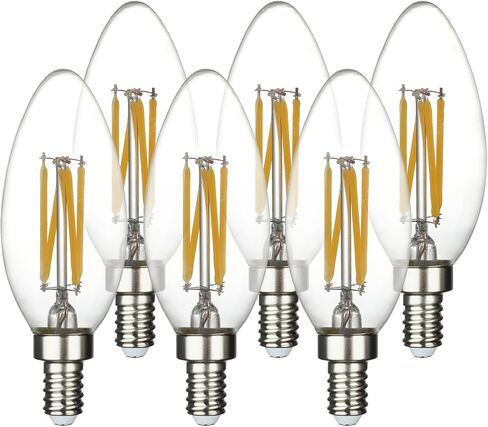 E12 B10 4W 2700K مصابيح إضاءة LED للثريا، ما يعادل 40W، لمبة شمعدان E12 قابلة للتعتيم 40 وات أبيض دافئ 400LM، E12 لمبة LED ضوء النهار، مصابيح من النوع B للثريات، قلادة، أضواء الجزيرة، شمعدانات الحائط in Kuwait