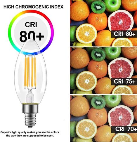 E12 B10 4W 2700K مصابيح إضاءة LED للثريا، ما يعادل 40W، لمبة شمعدان E12 قابلة للتعتيم 40 وات أبيض دافئ 400LM، E12 لمبة LED ضوء النهار، مصابيح من النوع B للثريات، قلادة، أضواء الجزيرة، شمعدانات الحائط in Kuwait