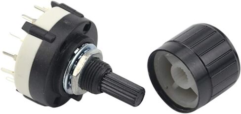WMYCONGCONG 3 PCS RS26 4P12T 4 Pole 12 Position Selectable Band Selector Rotary Switch with Knob in Saudi Arabia
