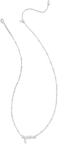 Kendra Scott Mama Script Short Pendant Necklace in White Pearl, Fashion Jewelry for Women in Saudi Arabia