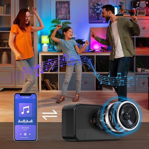 NiHome Alarm Clock Compatible with Android & iOS, Audio Timepiece with Dual Alarm, SD & USB Support, Quiet Operation, Energy-Efficient, 1200mAh Battery, 7hr Music Playback (Black) in Saudi Arabia