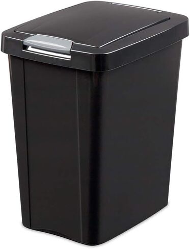 Sterilite 13 Gallon TouchTop Wastebasket w/ Lid, Opens with Touch, Trash Can for the Kitchen or Mudroom, White, 4-Pack in Saudi Arabia