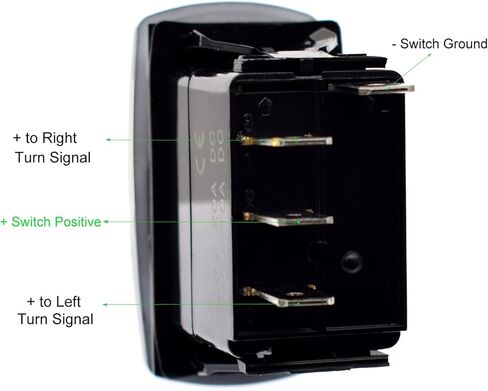 بدوره إشارة الروك التبديل الوامض مع المتعري الأخضر LED تشغيل / إيقاف / تشغيل ATV UTV عدة متوافقة مع RV مركبة على الطرق الوعرة بيك اب جرار قارب دراجة نارية 4Pin IP67 مفتاح داخلي للمحرك العالمي in Kuwait