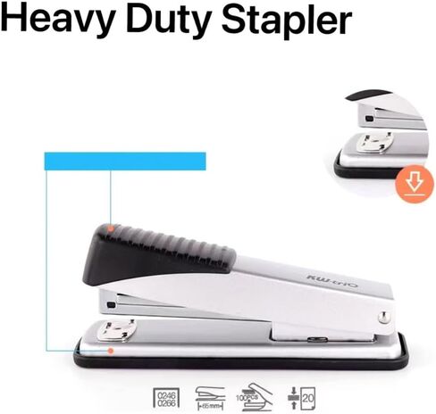 Stapler and Tape Dispenser Set, Heavy Duty Tape Desk Dispenser, Stapler with 1000 Staples, Office Stapler & Small Tape Dispenser for Office School Desktop, Black in Saudi Arabia