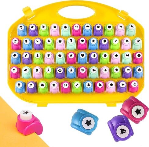 5pcs Craft Hole Punch Shapes Set,Paper Puncher for Kids,Single Crafting Scrapbook Punches,Star,Butterfly,Leaf,Christmas Tree.etc.(Random Shape Will be provided) in Saudi Arabia