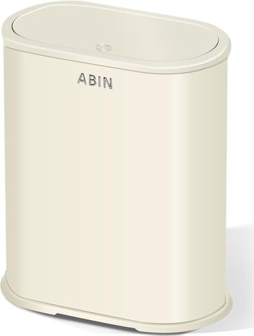 Bathroom Trash Can with Press Top Lid, 2.1 Gallon Small Slim Trash Can, Stainless Steel Narrow Garbage Can Wastebasket Trash Can,Removable Liner Bucket Trash Bin for Bathroom,Bedroom(Silver) in Saudi Arabia
