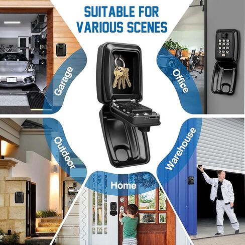 Key Safe Outdoor Waterproof 12 Digit Combination Lockbox Super Security Extra Large Key Box Police Approved Key Storage Box with Weatherproof Cover for Home Garage Office School in Saudi Arabia