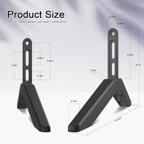 TV Stand, TV Base Pedestal Feet,Drsn TV Stand Mount Legs for Televisions with Mounting Holes Distance 5.5cm or Within 4.5cm, Distance Between Top Mounting Hole and Edge 8cm in Kuwait