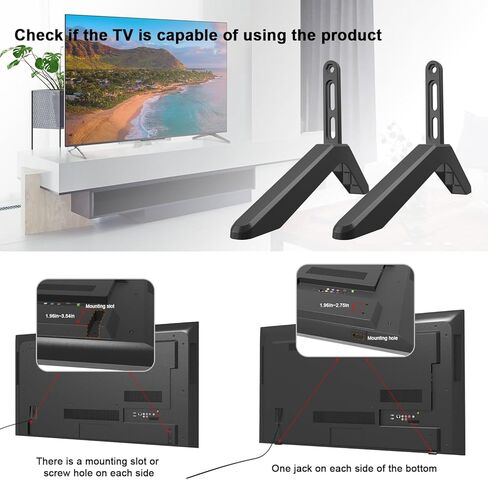 TV Stand, TV Base Pedestal Feet,Drsn TV Stand Mount Legs for Televisions with Mounting Holes Distance 5.5cm or Within 4.5cm, Distance Between Top Mounting Hole and Edge 8cm in Kuwait