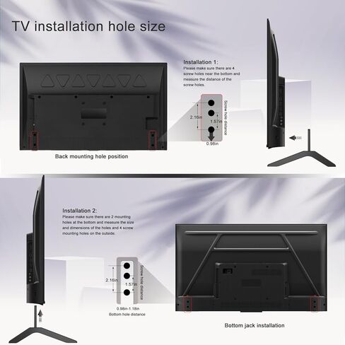 TV Stand, TV Base Pedestal Feet,Drsn TV Stand Mount Legs for Televisions with Mounting Holes Distance 5.5cm or Within 4.5cm, Distance Between Top Mounting Hole and Edge 8cm in Kuwait