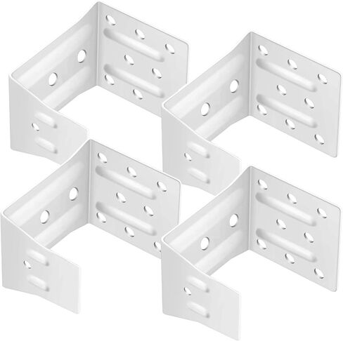 Jetec 4 Pieces Blind Center Support Bracket Blind Brackets for High Profile White Blinds Headrail Brackets Mini Brackets for Window Blinds and Valance Installation in Saudi Arabia