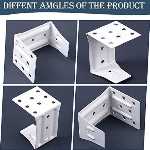 Jetec 4 Pieces Blind Center Support Bracket Blind Brackets for High Profile White Blinds Headrail Brackets Mini Brackets for Window Blinds and Valance Installation in Saudi Arabia
