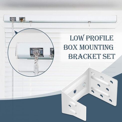 Jetec 4 Pieces Blind Center Support Bracket Blind Brackets for High Profile White Blinds Headrail Brackets Mini Brackets for Window Blinds and Valance Installation in Saudi Arabia