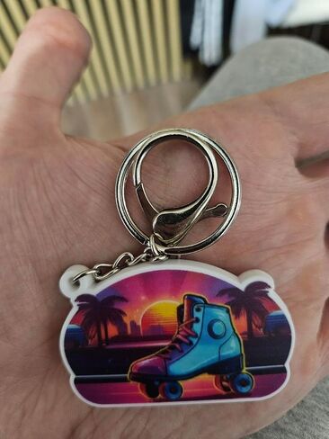 2.5"" Roller Skate Key Chain - Roller Skate Key Chains Keychains for Backpacks Men Women Guys Gifts - Lobster Clasp Roller Skate Keychain Accessories in Saudi Arabia